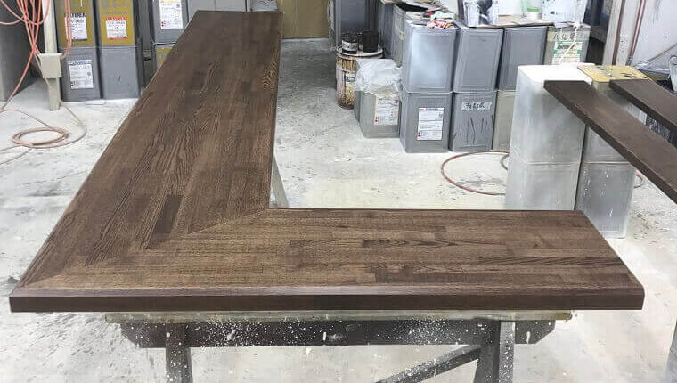 i邸のキッチンカウンター塗装工事