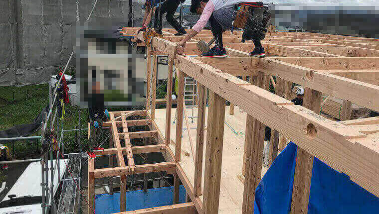 K邸の工事進歩状況